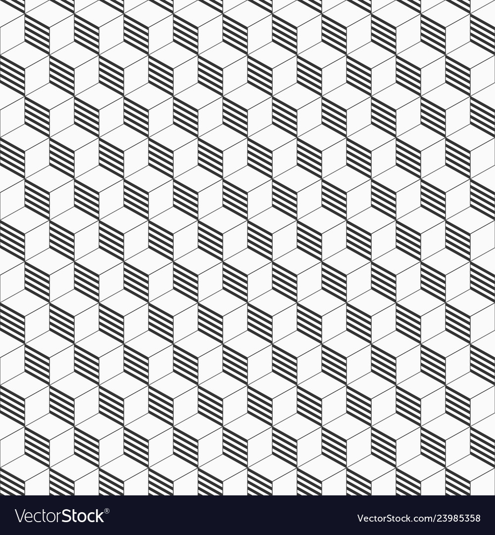 Abstract isometric cubes seamless pattern vector image Abstract isometric cubes seamless pattern