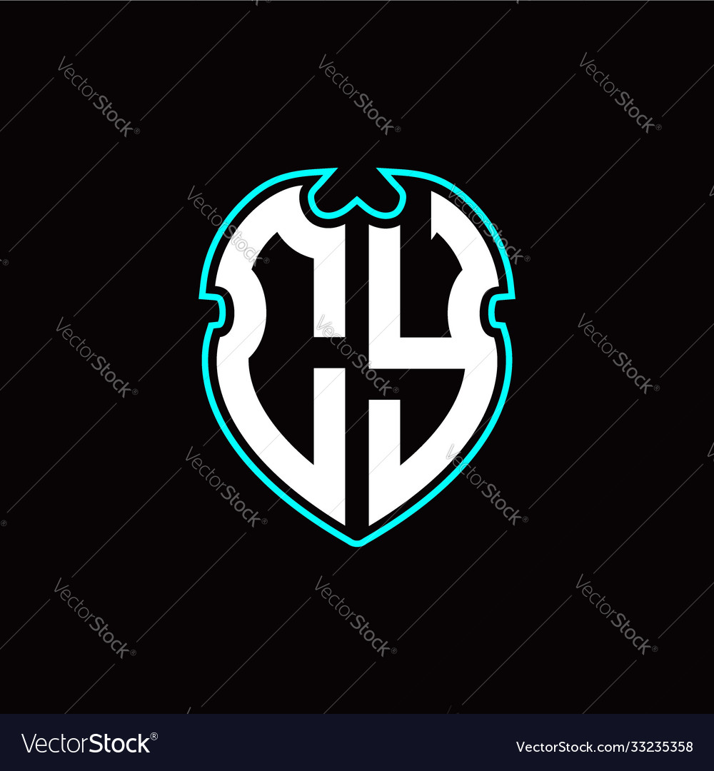 C y initial logo design with a shield shape vector image C y initial logo design with a shield shape