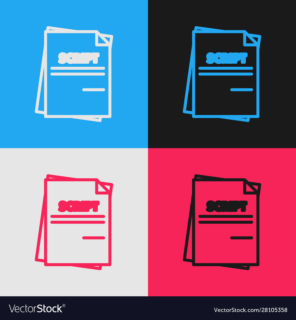 Color line scenario icon isolated on