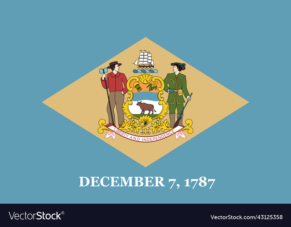 Flag of delaware symbol us federal state