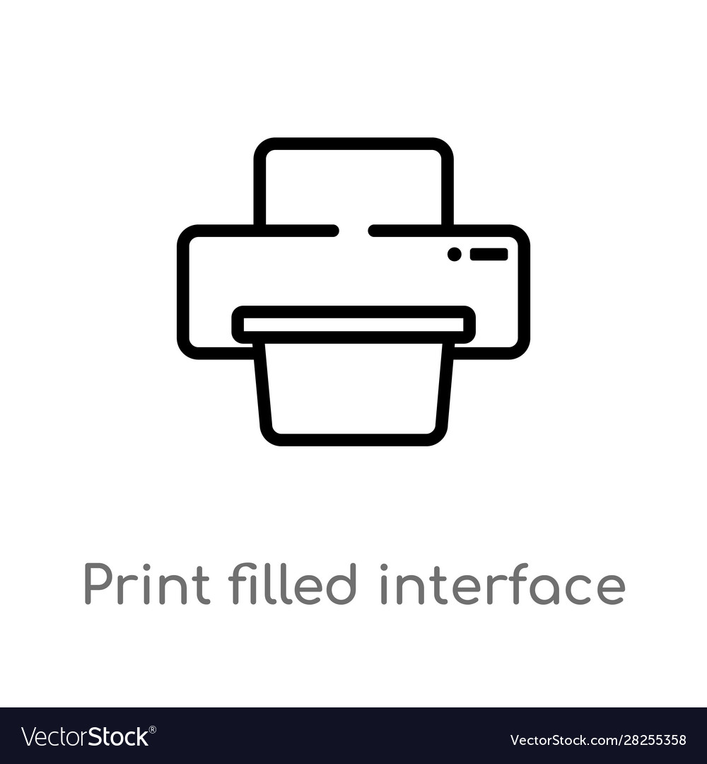 Outline print filled interface tool icon isolated