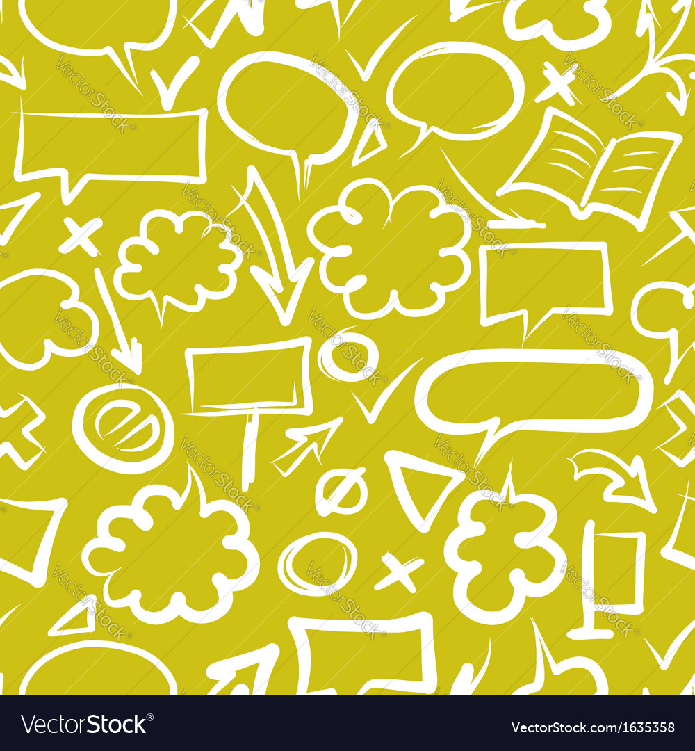 Seamless pattern with frames amd arrows sketch