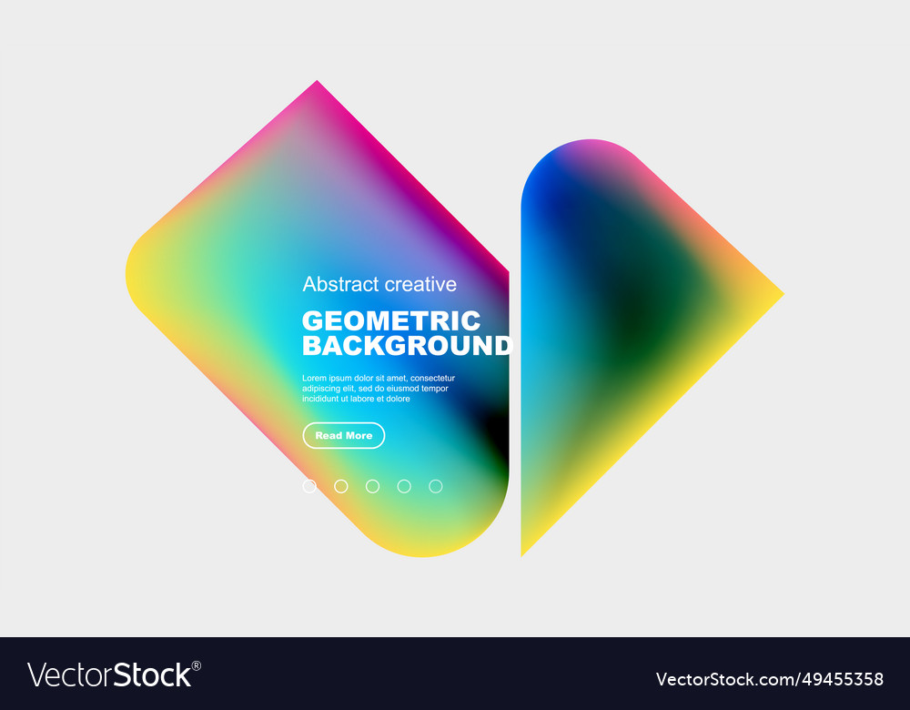 Square and triangle design with fluid gradients vector image Square and triangle design with fluid gradients