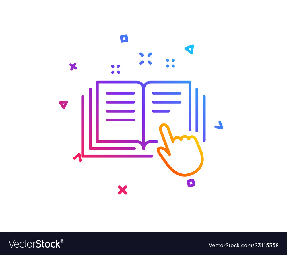 Technical documentation line icon instruction