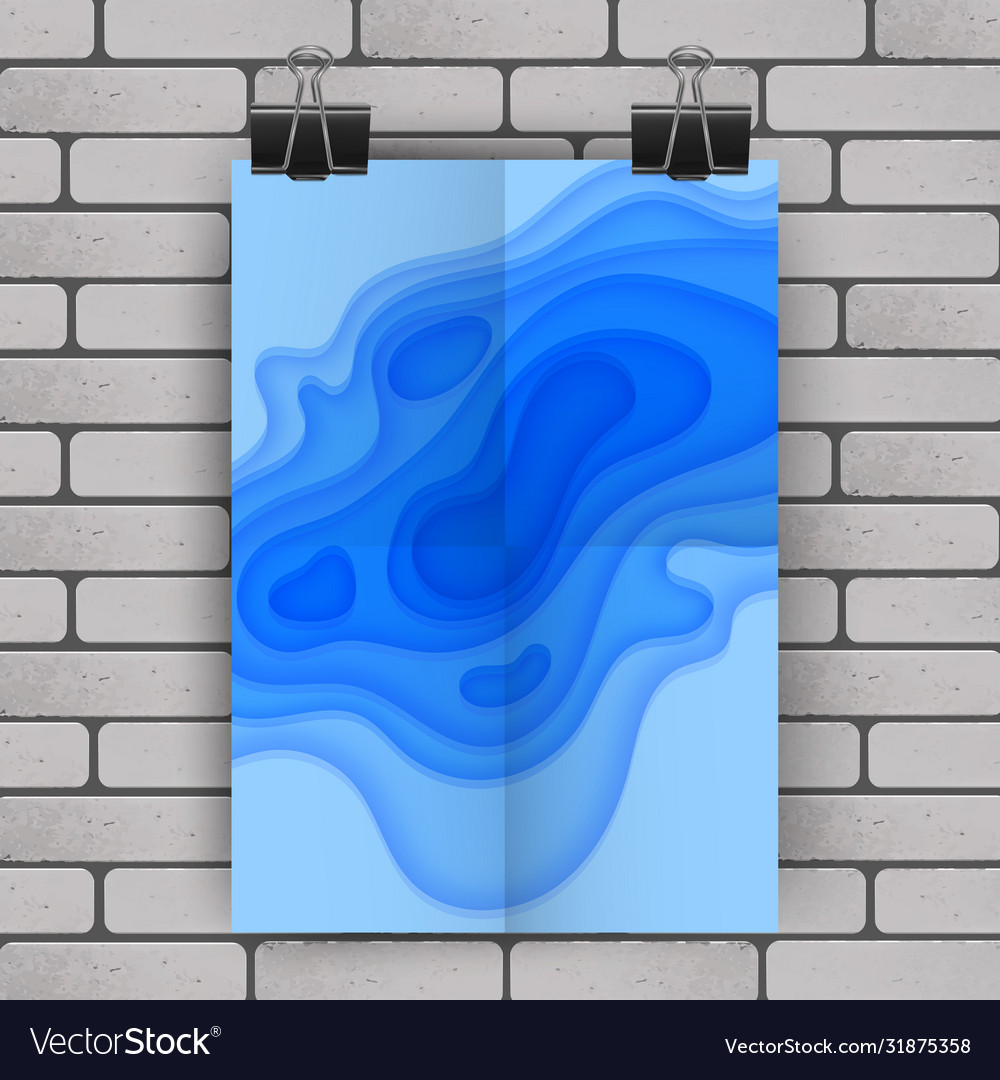 Template a4 format in paper cut style design