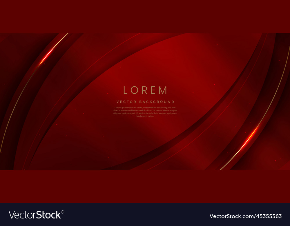 Abstract 3d curved red shape on background vector image Abstract 3d curved red shape on background
