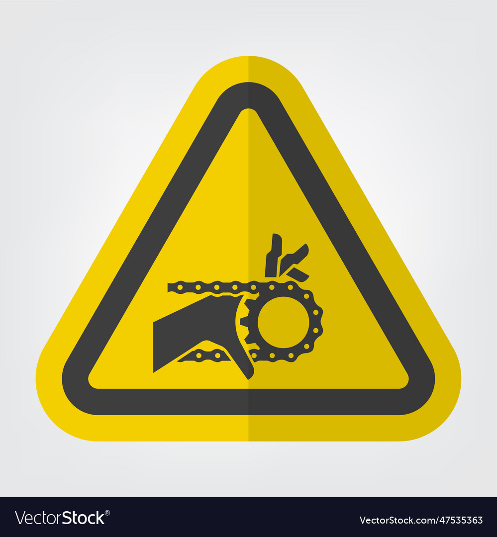 Hand entanglement chain drive symbol sign isolate vector image Hand entanglement chain drive symbol sign isolate
