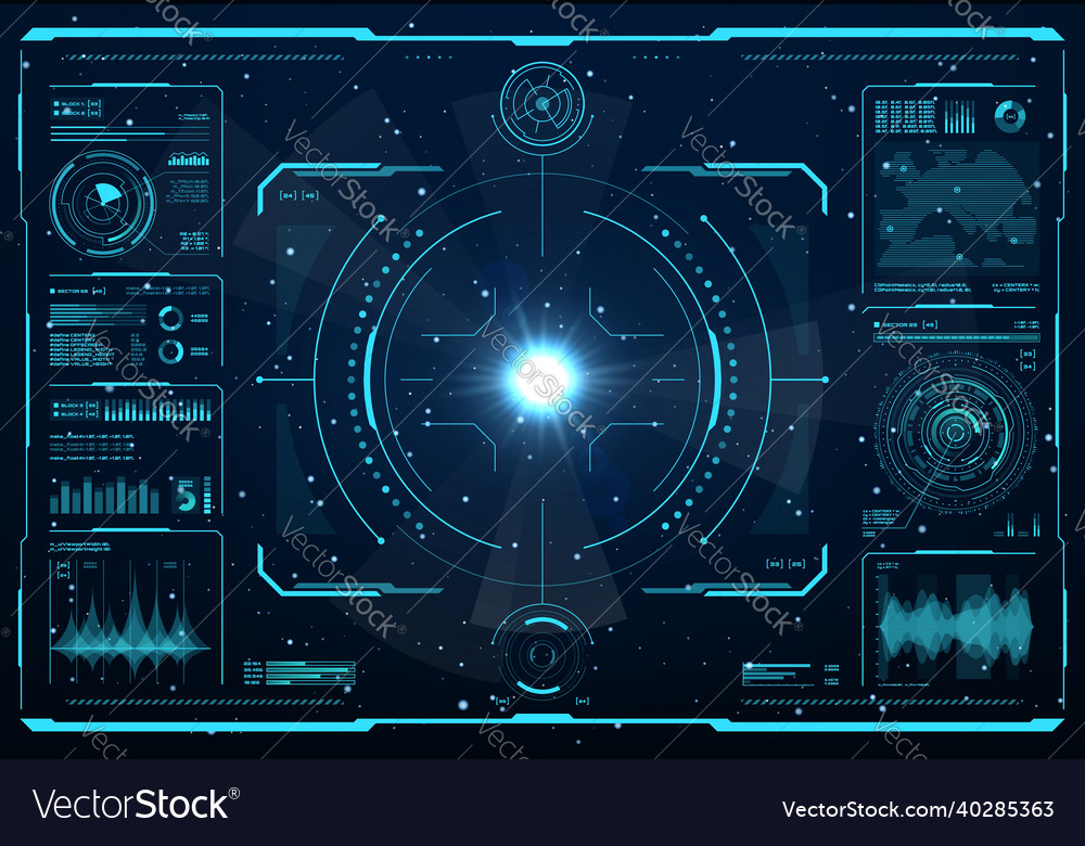 Hud spaceship or shuttle aircraft screen interface