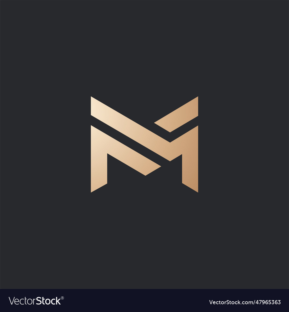 M initial letter logo design image Royalty Free Vector Image