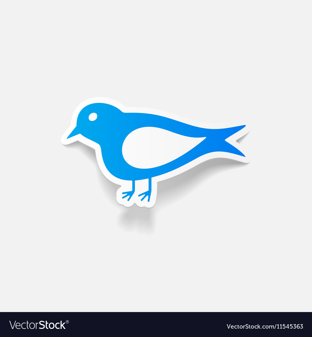Realistic design element bird