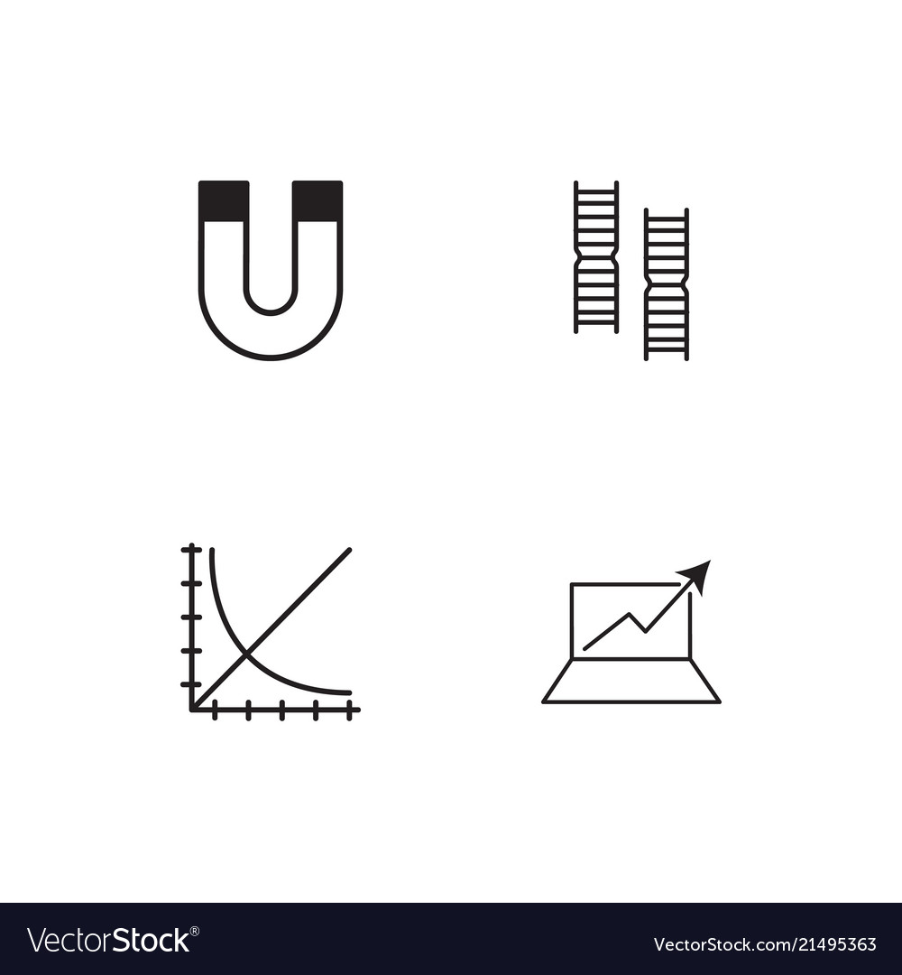 Science linear icons set simple outline Royalty Free Vector
