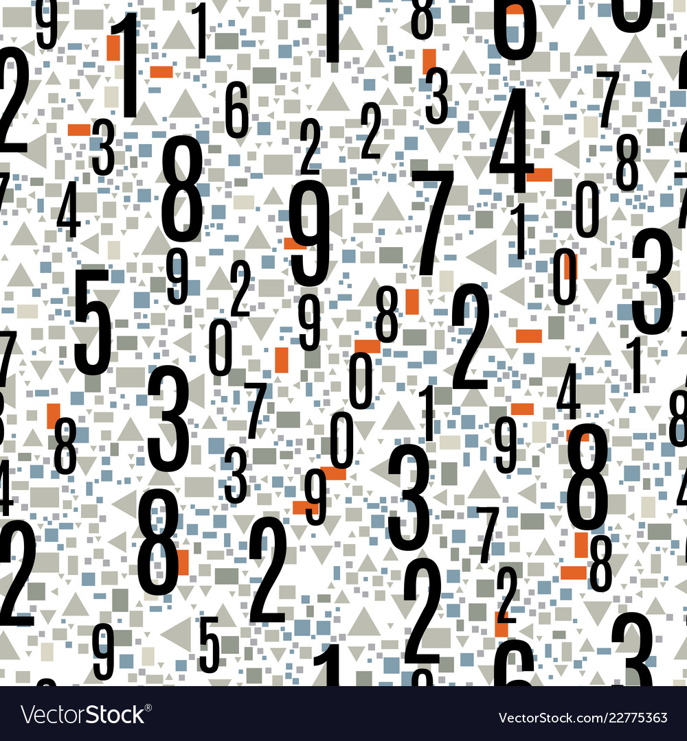 Seamless pattern with the numbers vector image Seamless pattern with the numbers