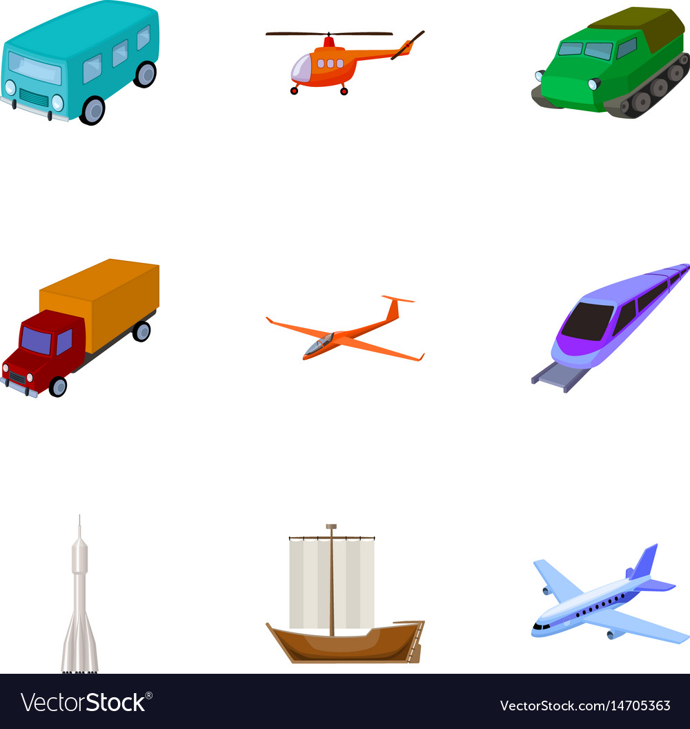 Set of pictures about types transport Royalty Free Vector