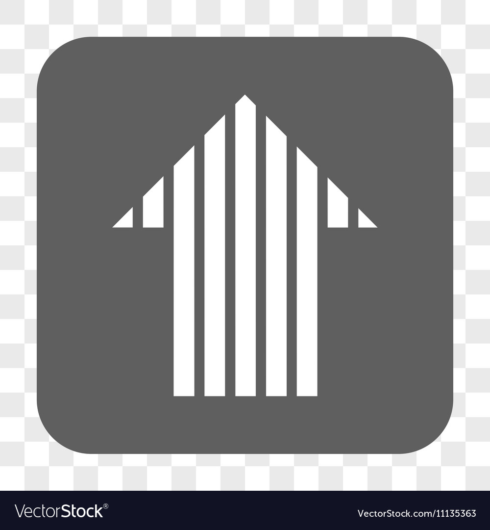 Stripe arrow up rounded square button