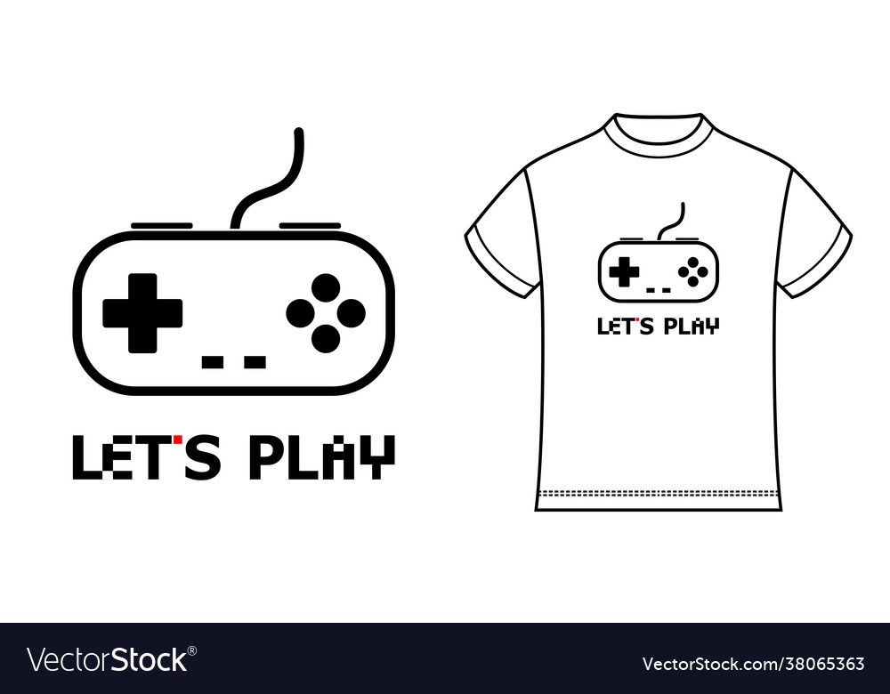 T shirts with gamepad icon design joystick