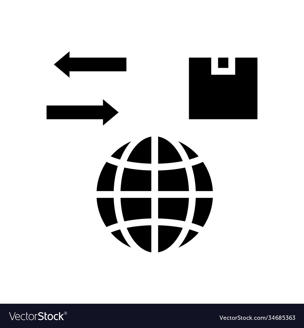 Welt importieren und exportieren Glyph-Symbol