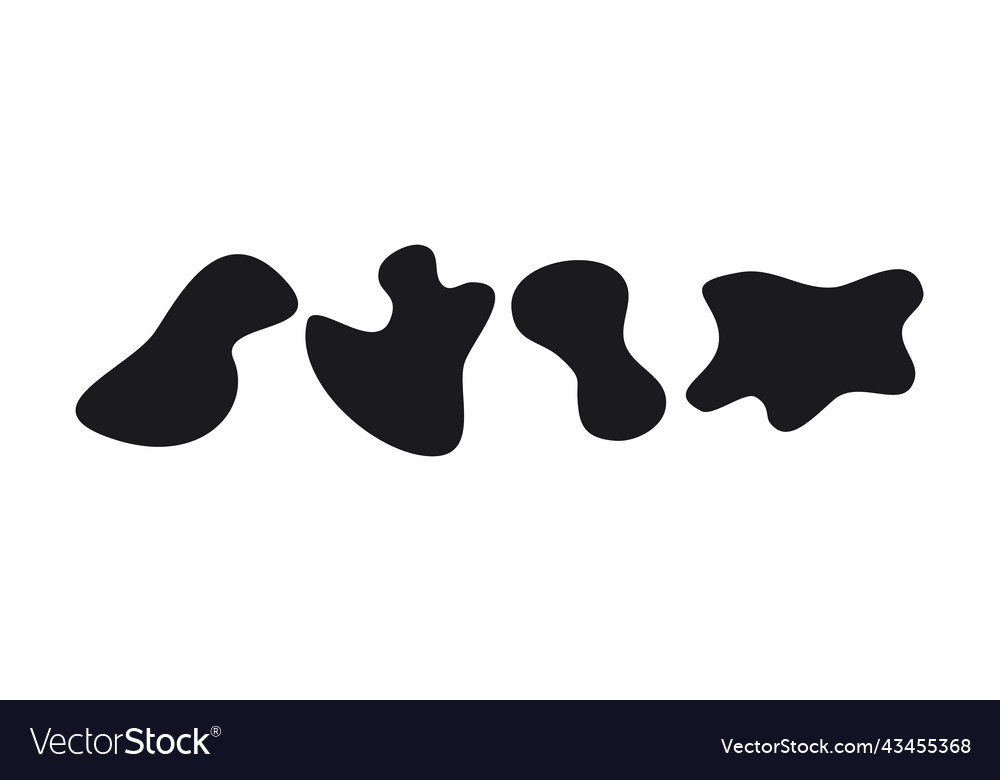 Black liquid blob shapes