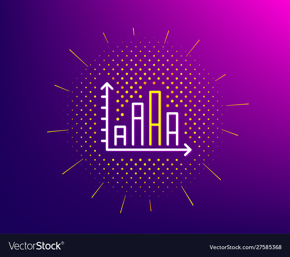Diagram graph line icon column chart sign vector image Diagram graph line icon column chart sign