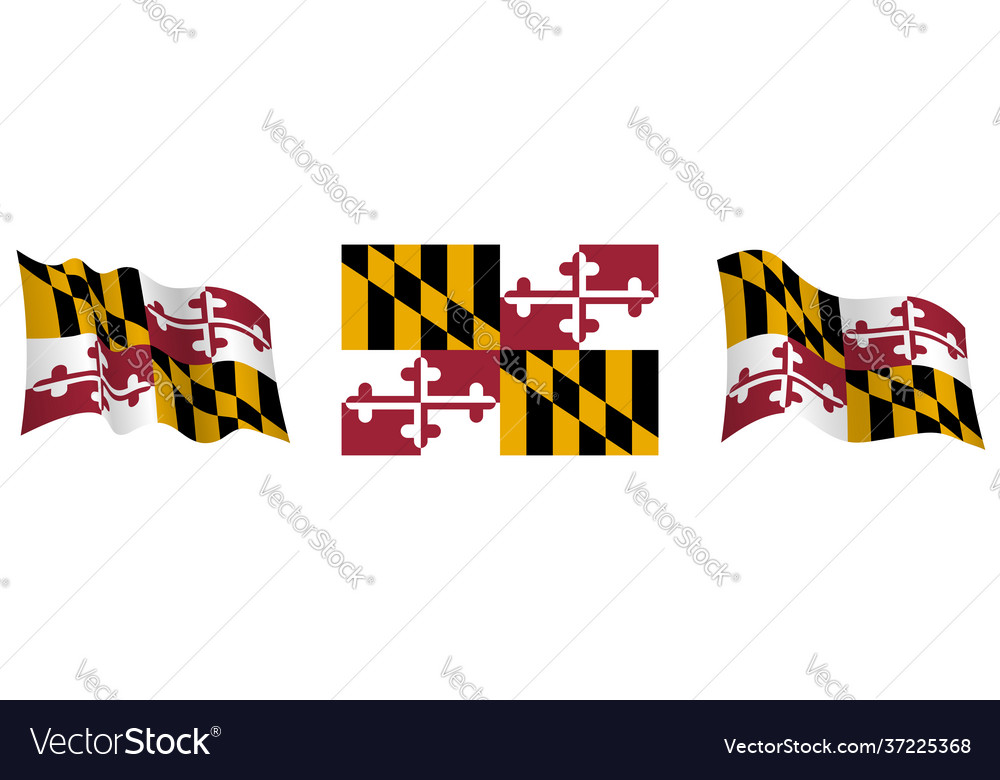 Flag american state maryland in static