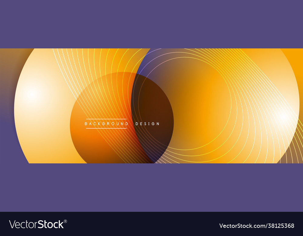 Gradient circles with shadows techno vector image Gradient circles with shadows techno