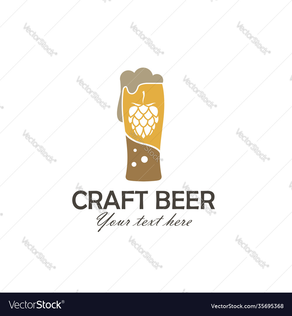 Label beer glass Royalty Free Vector Image - VectorStock