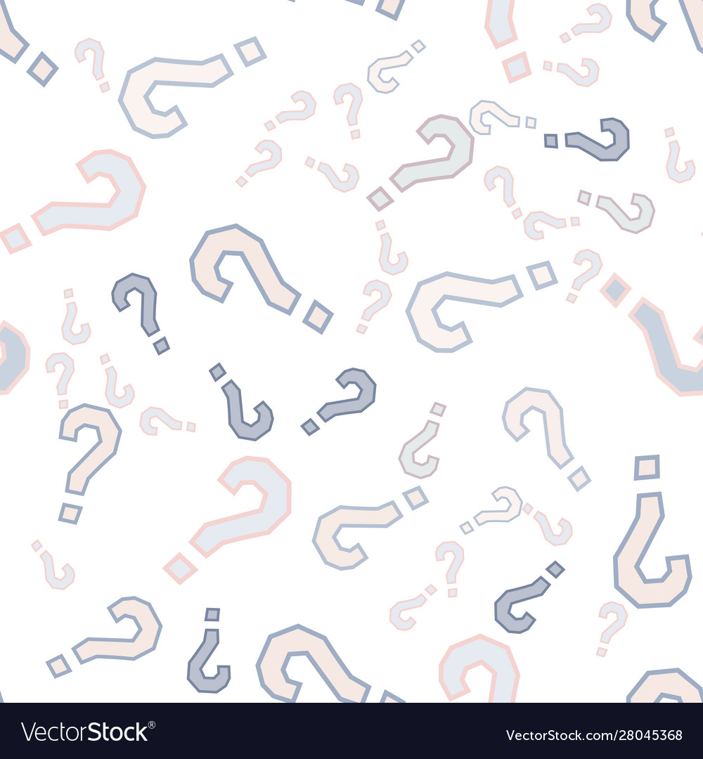 Quiz seamless pattern question marks doubt faq