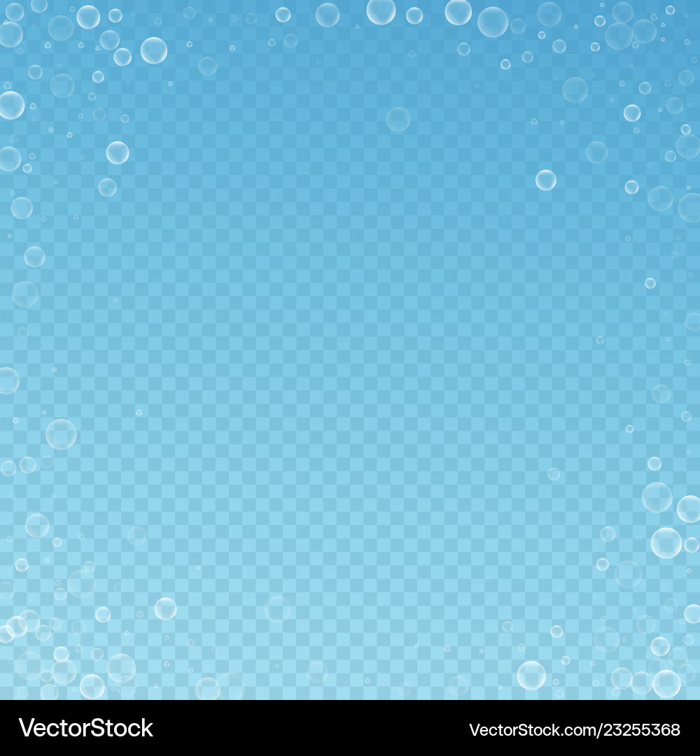 Soap bubbles abstract background blowing Vector Image