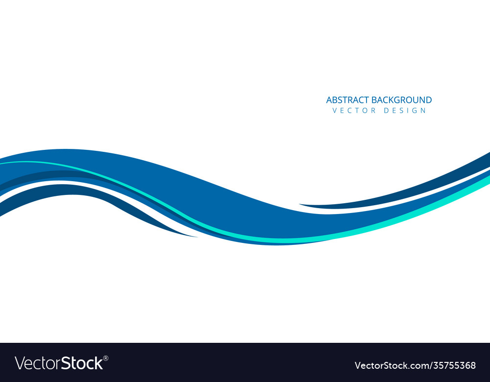 White abstract banner blue stripe in form Vector Image