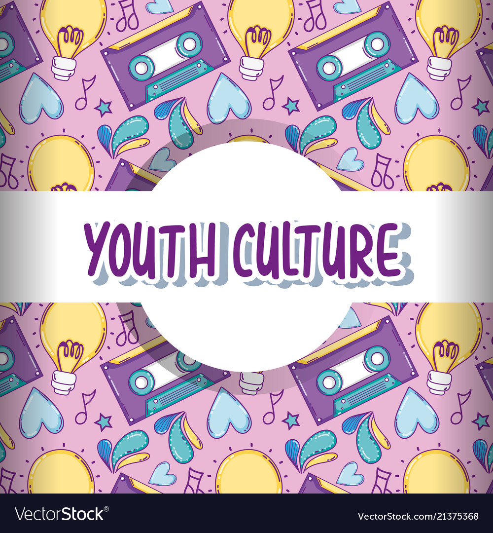 Youth culture pattern background