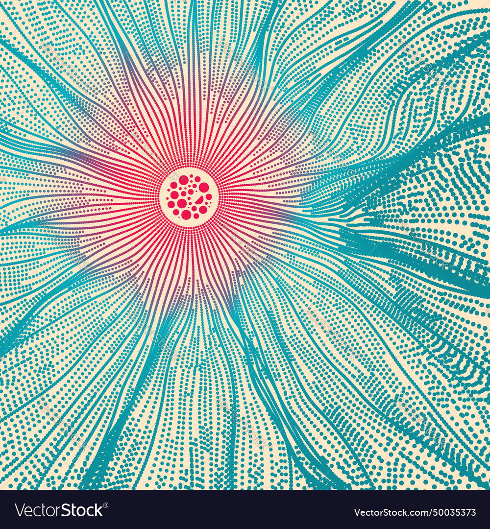 Array with dynamic particles 3d technology style vector image Array with dynamic particles 3d technology style