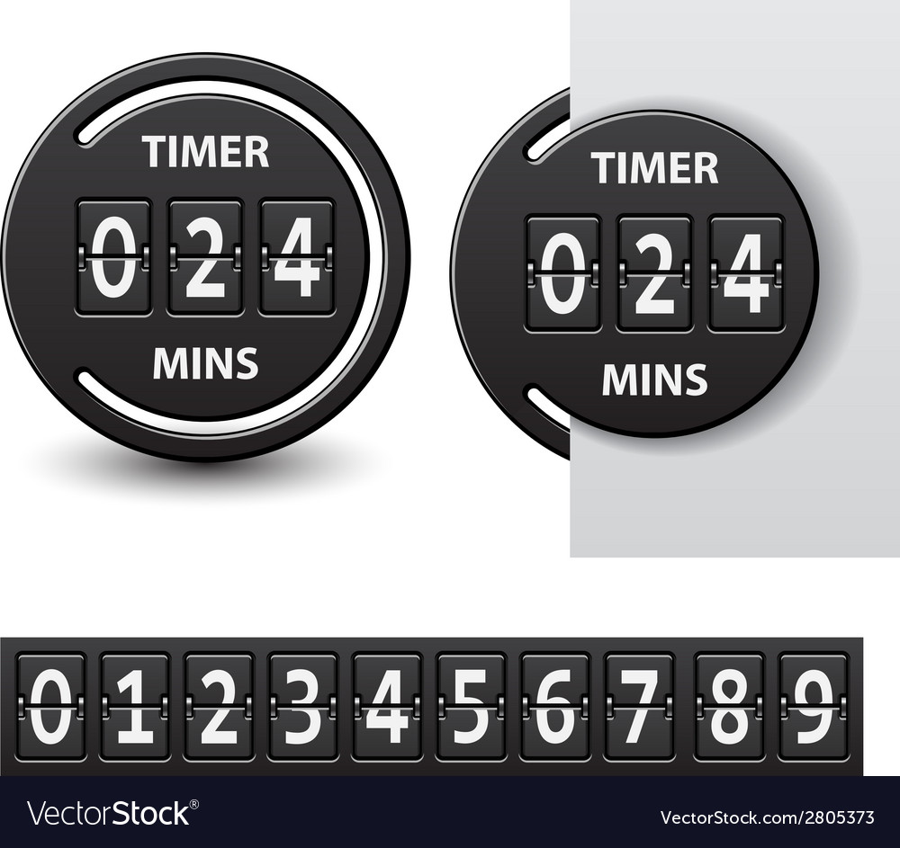 Countdown round mechanical timer