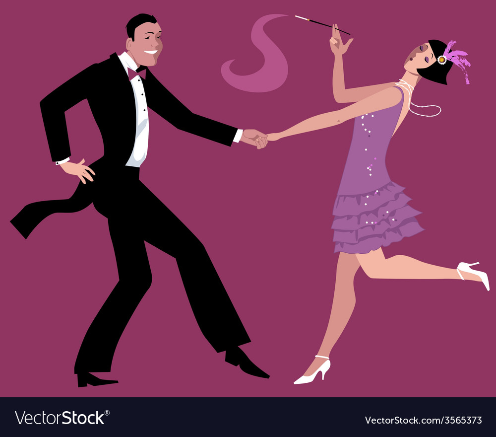 Dancing the charleston Royalty Free Vector Image