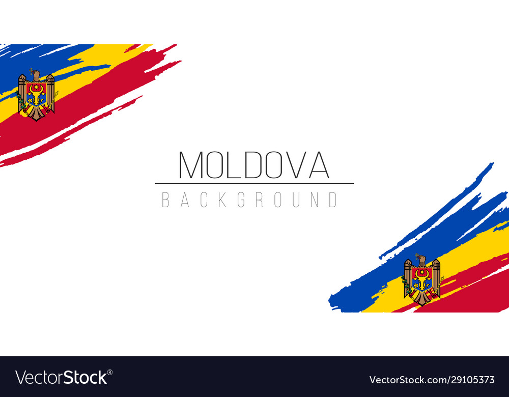 Moldova flag brush style background with stripes