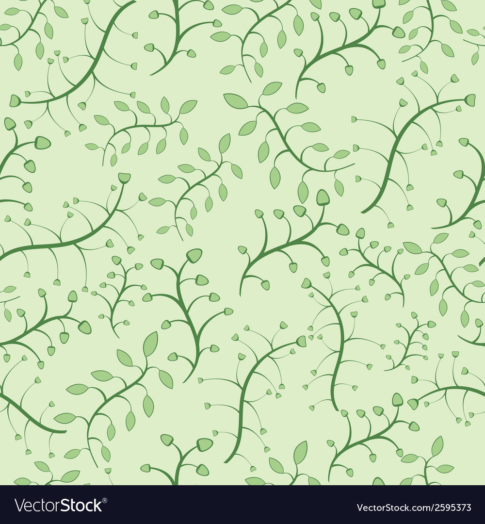 Stylish floral seamless pattern in green colors