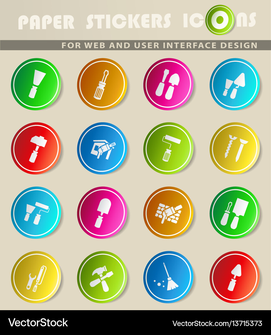Work tools icon set Royalty Free Vector Image - VectorStock