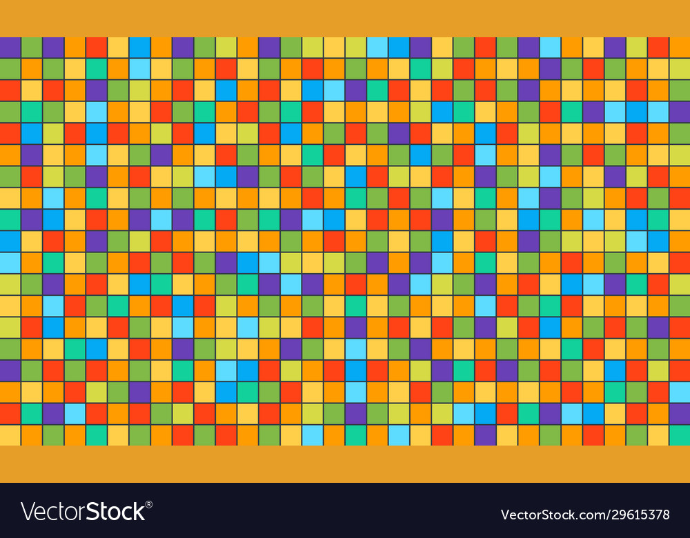 Abstract square pixel mosaic background colorful vector image Abstract square pixel mosaic background colorful