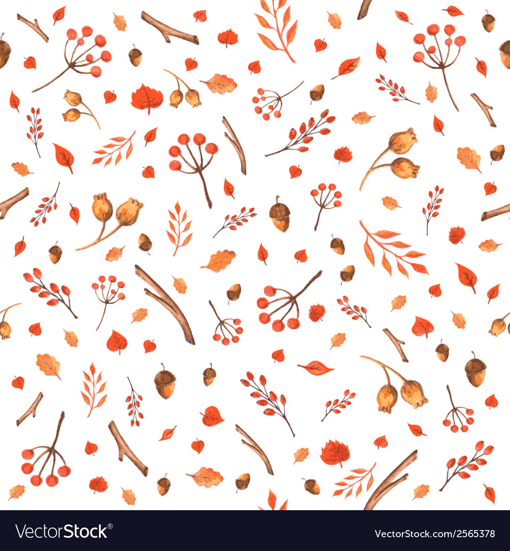 Autumn Leaf and Acorn Pattern