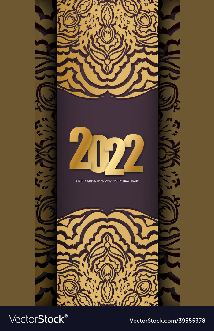 Brochure template 2022 merry christmas and happy