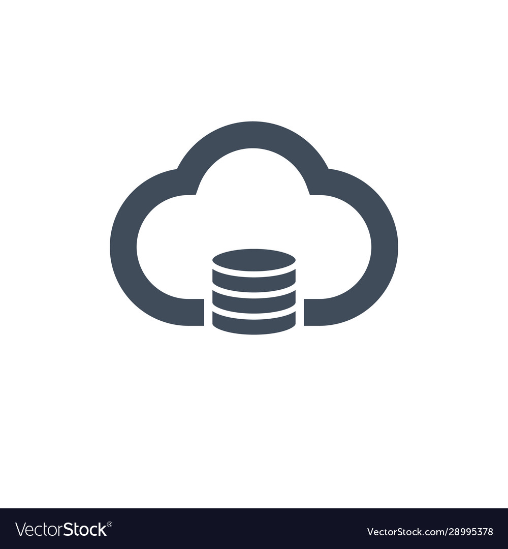 Cloud data icons and storage computing