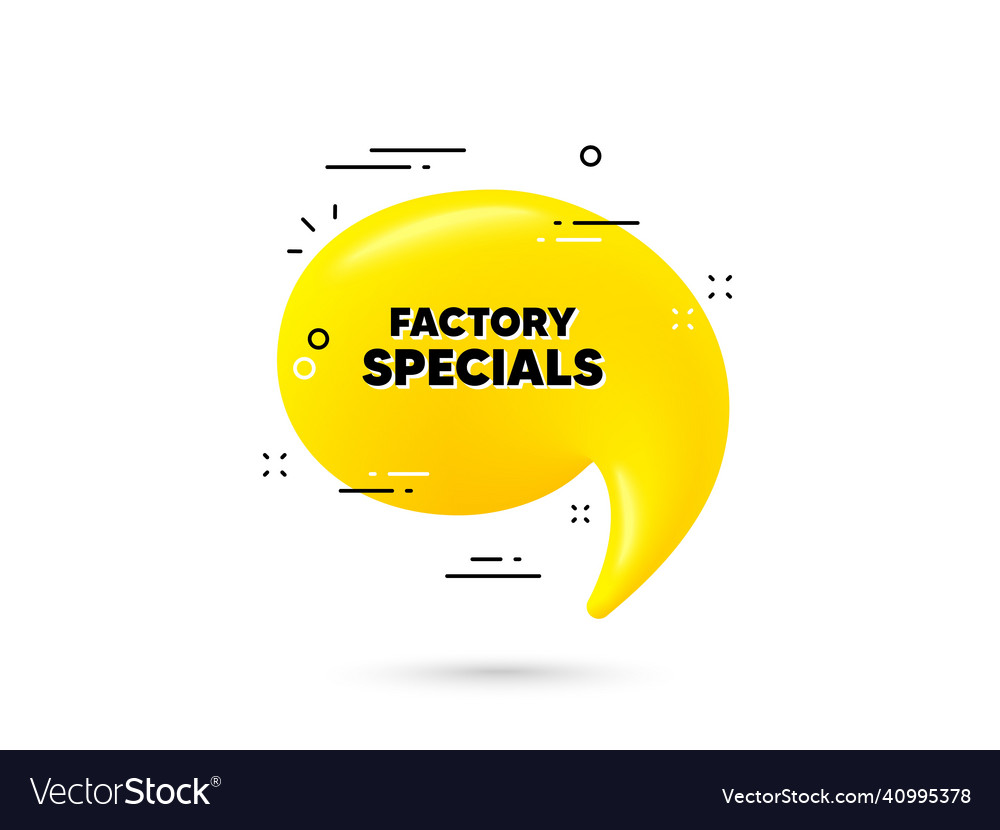 Factory specials text sale offer price sign