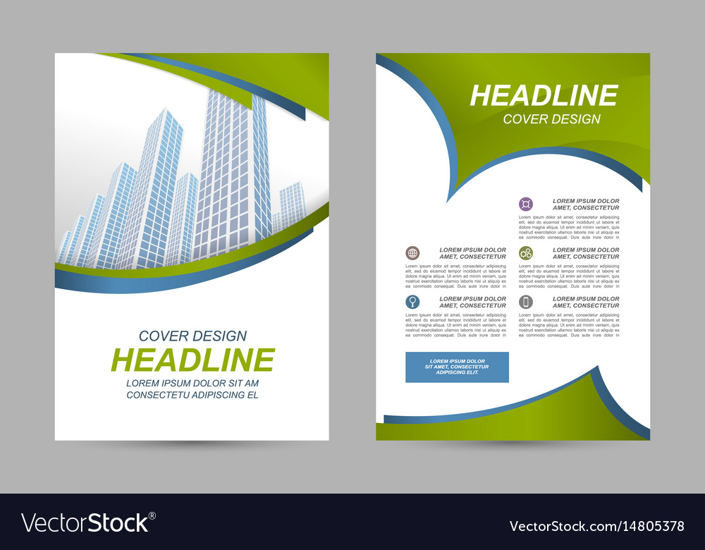 Flyer template design Royalty Free Vector Image