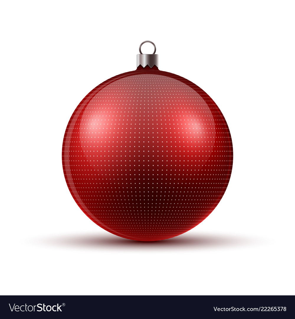 Roter Weihnachtsball