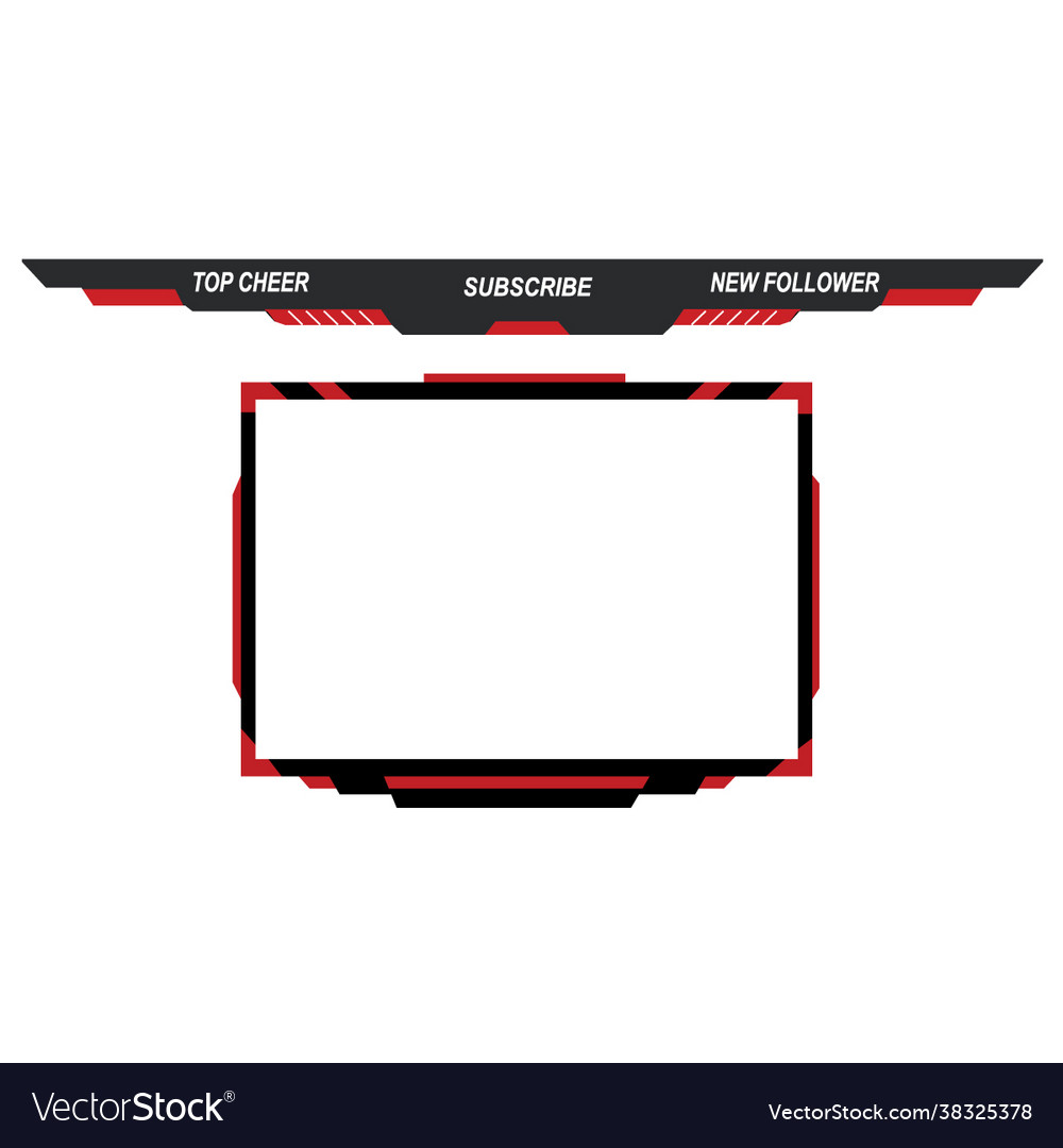 Twitch streaming overlays Royalty Free Vector Image