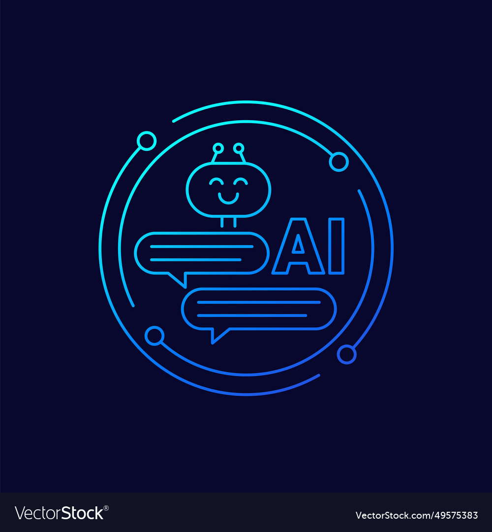 Ai chat bot icon artificial intelligence