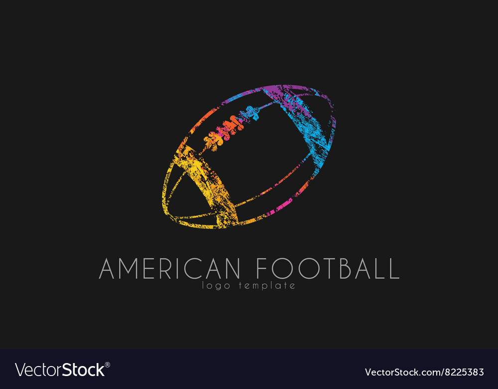 American football ball logo