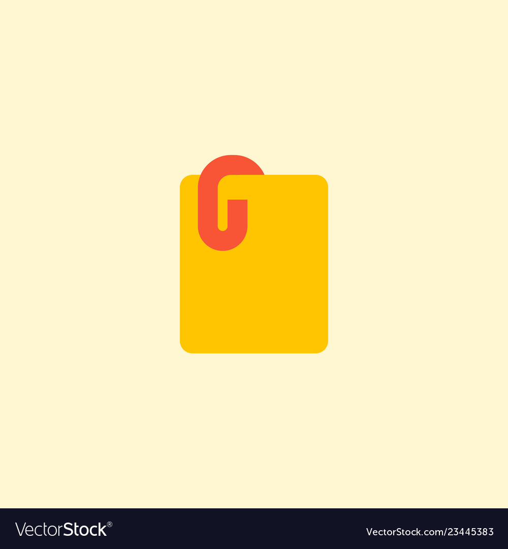 Attach file icon flat element vector image Attach file icon flat element