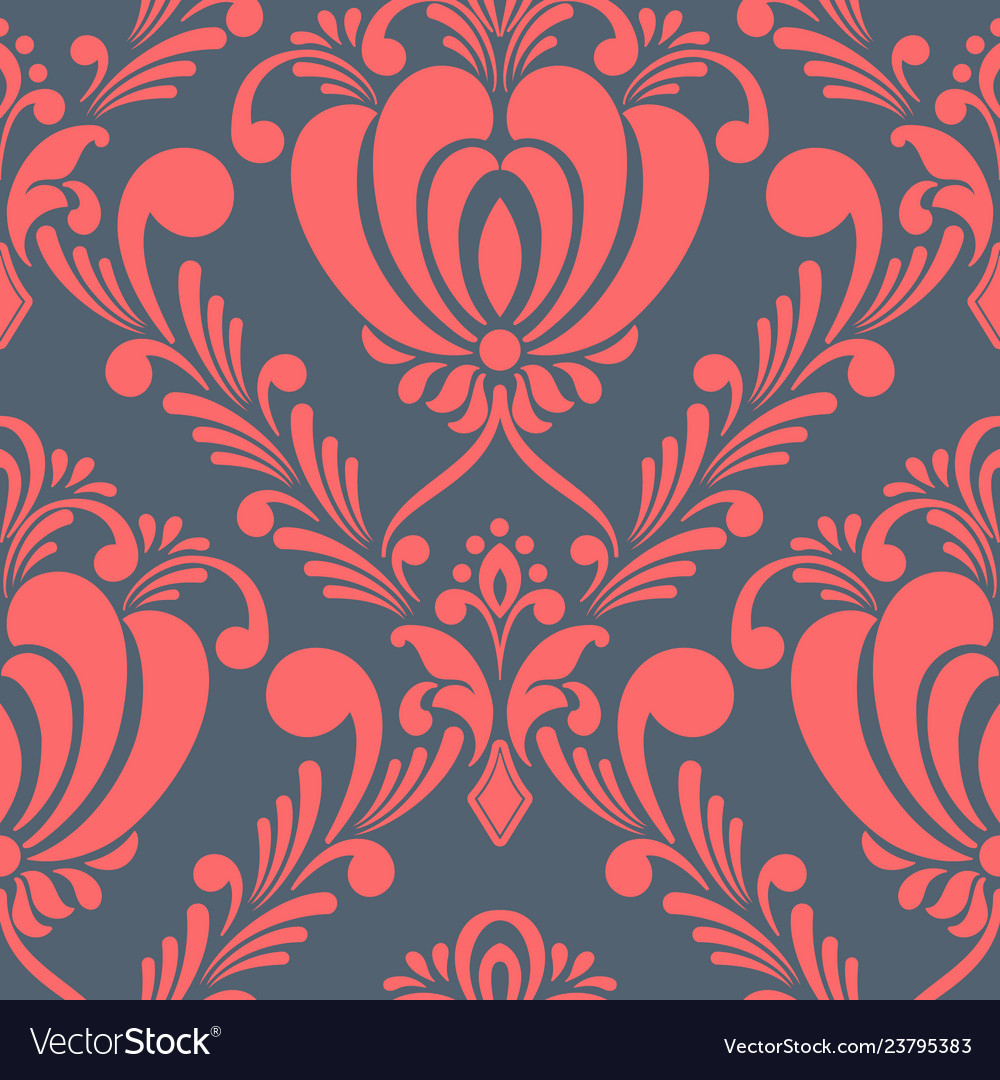 Damask seamless pattern element classical vector image Damask seamless pattern element classical
