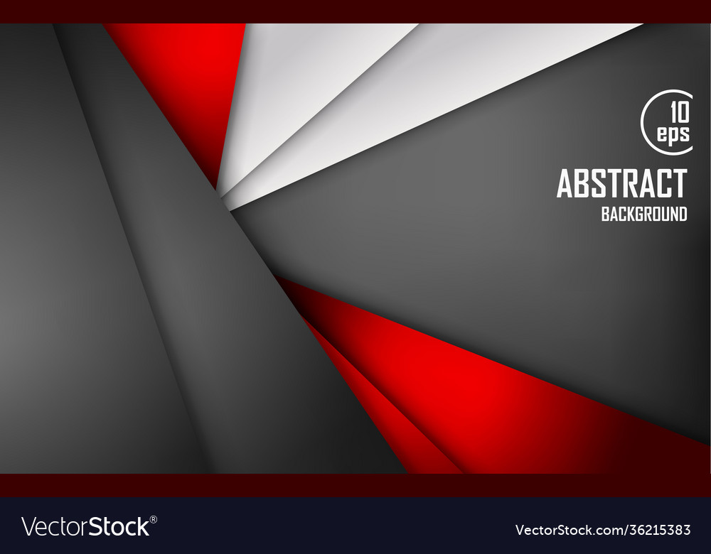 Red triangle background geometric overlap vector image Red triangle background geometric overlap