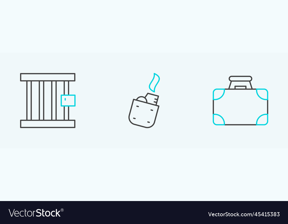 Set line briefcase and money prison window