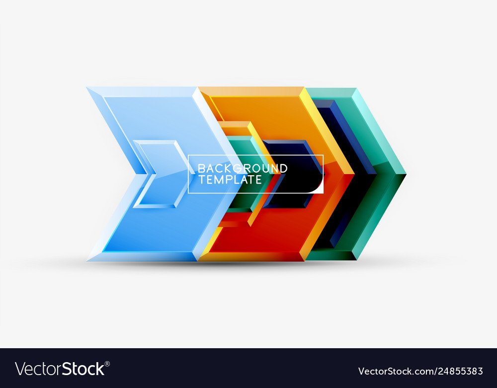 Techno arrow background template design vector image Techno arrow background template design